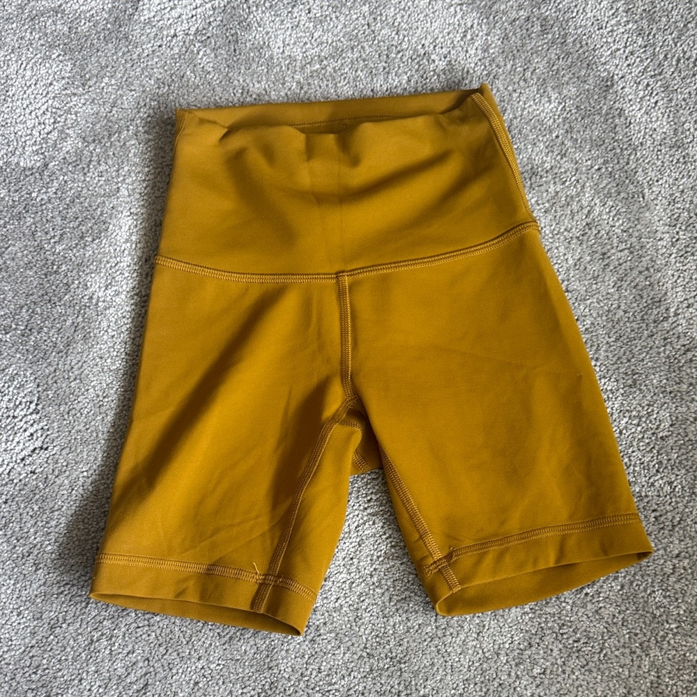 lululemon athletica Mustard Bike Shorts
